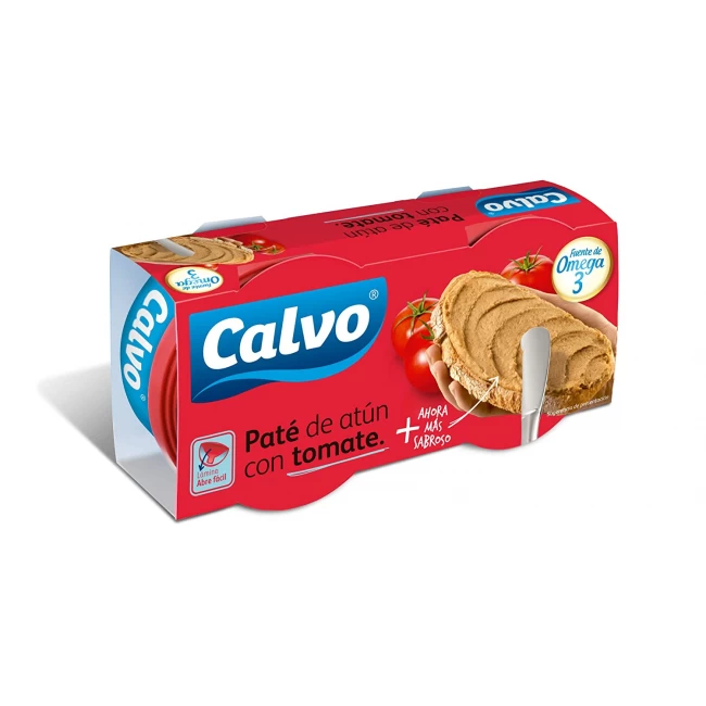 Pate De Ton Cu Rosii Calvo 2x75g