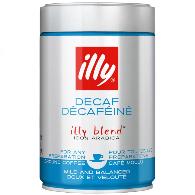 Cafea Macinata Decofeinizata Cutie Metal Illy Espresso 250g