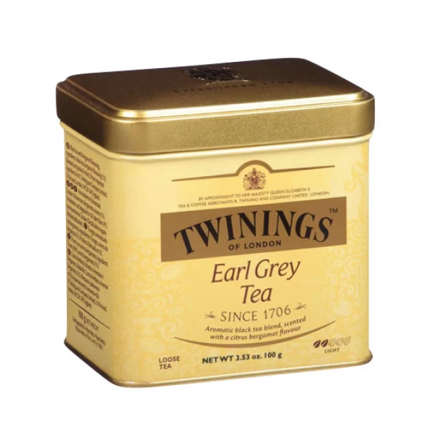 Ceai Negru Earl Grey Cutie Metal Twinings 100g