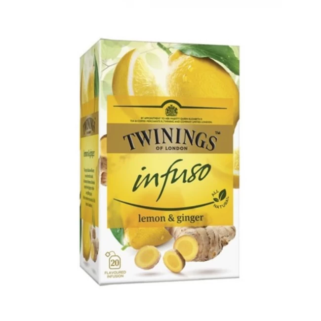 Ceai Pentru Infuzie Cu Lamaie Si Ghimbir Twinings 20x1.5g