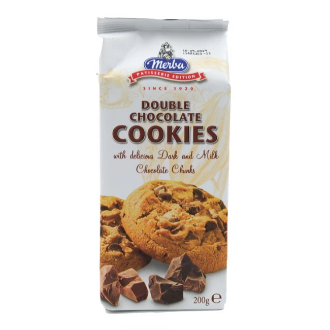 Biscuiti Cu Ciocolata Dubla Merba 200g