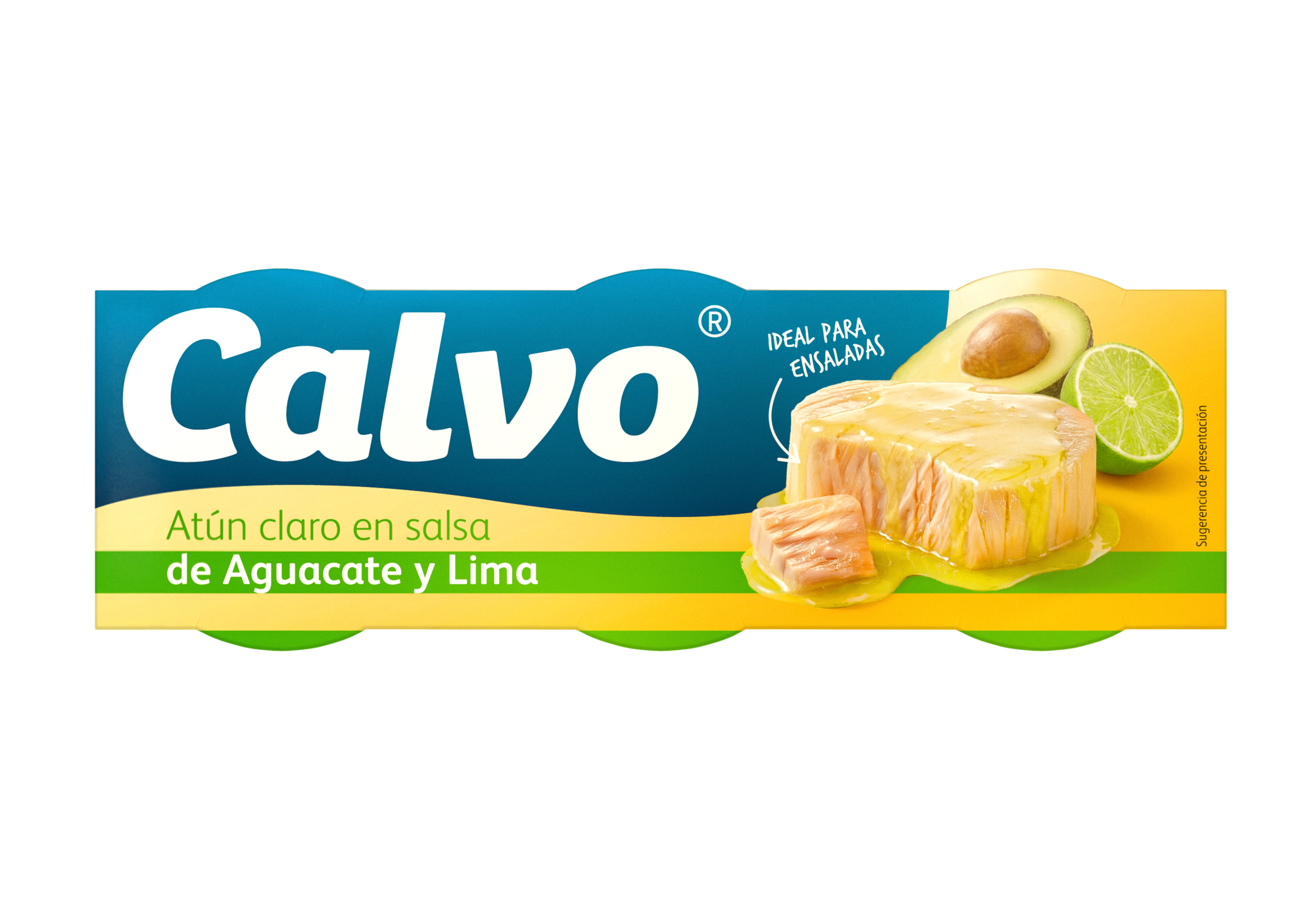 Ton in Sos de Avocado Si Lime Calvo 3*70g